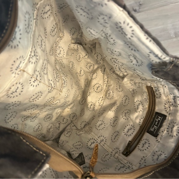 Myra Bag Floral Canvas Tote - Black and White - Picture 4 of 4